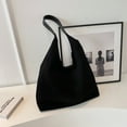 thumbnail image 4 of Yibooy Women Suede Shoulder Bag Retro Single Shoulder Bag Top Handle Bag (Black), 4 of 9