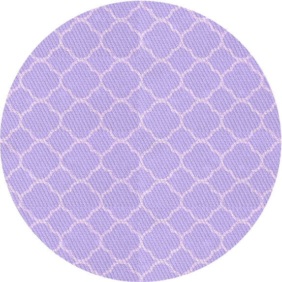 Ahgly Company Machine Washable Indoor Round Transitional Blossom Pink Area Rugs, 5' Round