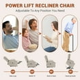 thumbnail image 5 of Oversized Power Lift Recliner Chair for Elderly – Electric Reclining Lounge Sofa with Heat, Massage, Stand Assist, Adjustable Backrest, Cup Holders, Side Pocket, USB Port, 5 of 7