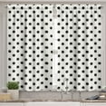 thumbnail image 2 of Ambesonne Geometric Valance & Curtain, Large Polka Dots, 55"x45", Black White, 2 of 7