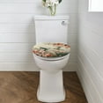 thumbnail image 2 of ZIATUBLE Hummingbird Flower Flannel Toilet Lid Cover Bathroom Elongated Toilet Cover Protector Universal Fit for Standard Oblong Round Lids Bathroom Accessories, 2 of 6