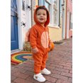 thumbnail image 6 of RUINIXCW Baby Thanksgiving Turcky Costume Newborn Infant Boy Girl Halloween Cosplay Outfit Fall Winter Warm Romper Long Sleeve Zipper Hooded Jumpsuit, 6 of 10