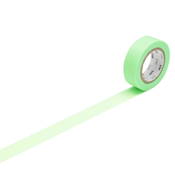 MT Solids Washi Paper Masking Tape [Produced in Japan]: 3/5 in. x 33 ft. (Shocking Green)