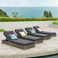 thumbnail image 7 of Niyanna Outdoor Acacia Wood Chaise Lounge with Cushion (Set of 4), 7 of 7