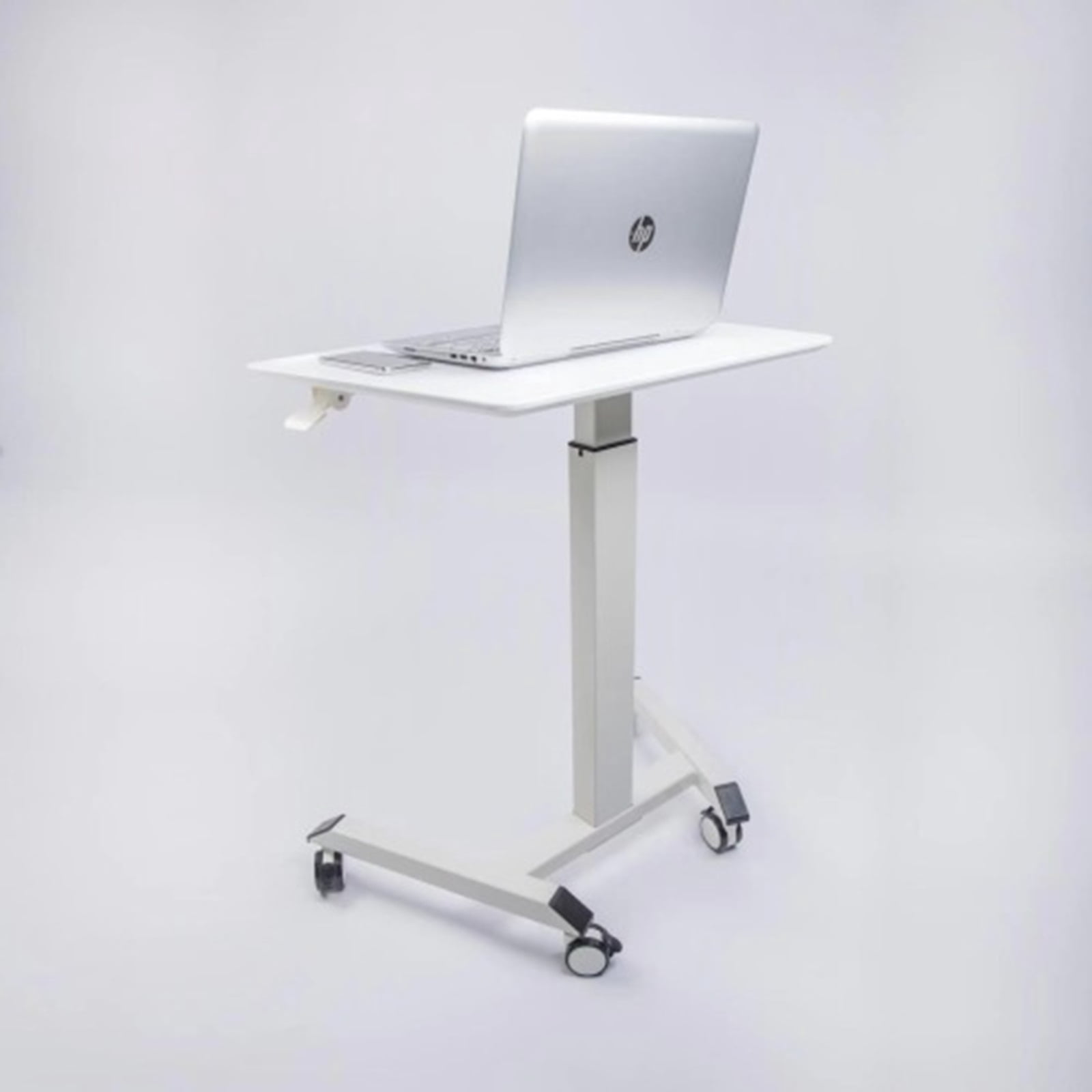 Portable Rolling Laptop Desk  Height-Adjustable Movable Desk, Standing Rolling Desk & Rolling Computer Stand for Home/Office