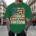 thumbnail image 2 of ibiyuan 250th Anniversary Usa Shirt Mens T-Shirts Men Shirts Crewneck Casual Short Sleeve Patriotic American Flag Knit Tees Tops, 2 of 4