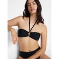 thumbnail image 4 of Time and Tru Women's and Women's Plus O Ring Halter Bandeau Bikini Top, Sizes XS-3X, 4 of 5
