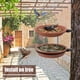 thumbnail image 3 of Comederos para pájaros en cubierta Baño para pájaros con montaje en cubierta desmontable - Comedero para pájaros con riel de plataforma perfecto para atraer pájaros Rojo Verde, 3 of 5