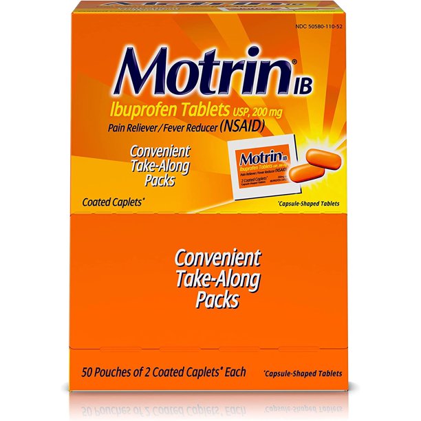 Motrin IB, Ibuprofen 200mg Tablets for Fever, Muscle Aches, Headache