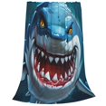 thumbnail image 2 of Fuzoiu Cartoon Cute Shark Print Ultra-Soft Micro Fleece Blanket,All Seasons Flannel Throw, Lightweight Blanket for Bed, Sofa, Couch, Movie Night, Camping, and Travel-50"x40", 2 of 7