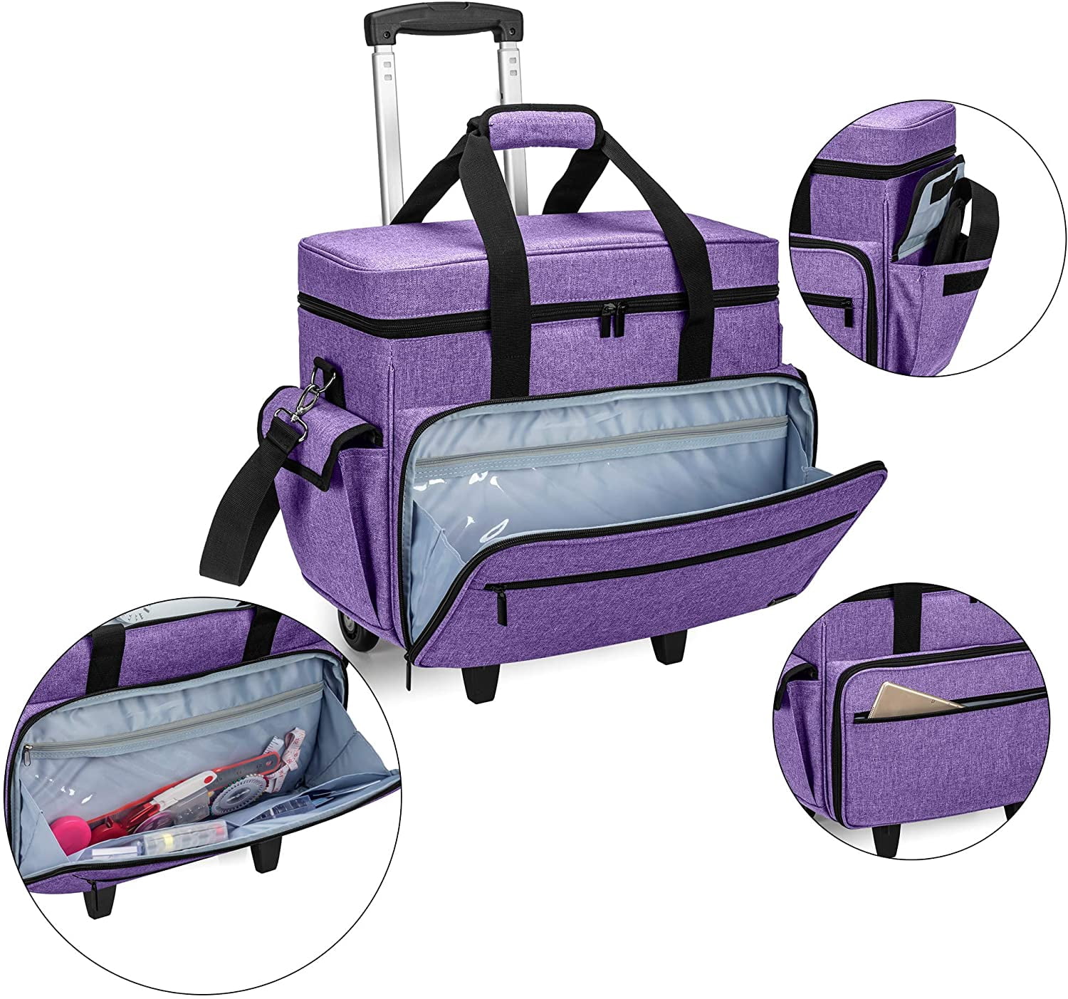 IGUOHAO Sewing Machine Case on Wheels 