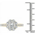 thumbnail image 4 of 1-3/4 Carat T.W. Diamond Flower-Shape Cluster 14kt Yellow Gold Engagement Ring, 4 of 5