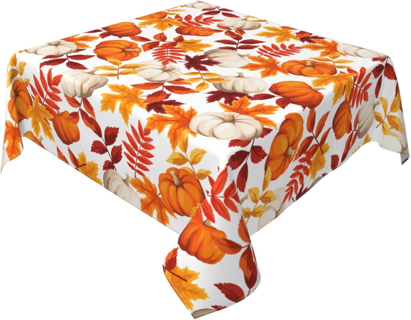 Thanksgiving Tablecloth Square 60 Inch Fall Harvest Autumn Pumpkin