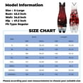 thumbnail image 3 of HuaChen Women's Jumpsuits for Women Casual Christmas Print Loose Large Size Jumpsuits for Women Casual Sleeveless Strappy Jumpsuit，Red/XXL, 3 of 5