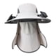 thumbnail image 1 of Sombrero de ventilador, sombrero de pescador para hombre y mujer, cubierta facial extraíble, protección solar Gris claro, 1 of 8