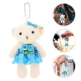 thumbnail image 3 of KAKOWELY 5 mini osos con cadenas colgantes, muñecos de peluche, materiales para ramos de ositos pequeños, 3 of 5