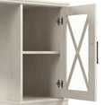 thumbnail image 5 of Bush Lennox Engineered Wood Desk with Storage Cabinet in Linen White Oak, 5 of 7