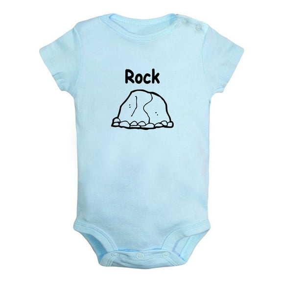 Rock, Paper, Scissors Funny Rompers For Babies, Newborn Baby Unisex Bodysuits, Infant Jumpsuits, Toddler 0-24 Months Kids One-Piece Oufits (Blue, 0-6 Months)