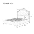 thumbnail image 4 of Dawn Whisper Full Size Upholstered Bed with Ruched and Button Tufted Headboard, Gray, 4 of 8