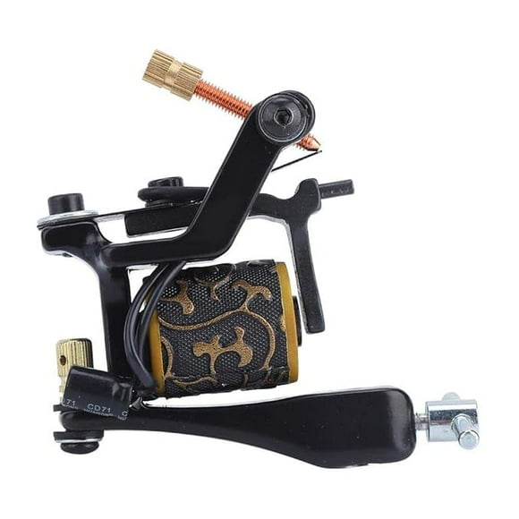 Alloy Tattoo Machine, 12 Warps Coils Wire Tattoo Machine Tattoo Gun Strong Rotary Motor Lightweight Liner Shader
