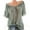 Army, variant on Ussuma off The Shoulder Tops for Women Workout Tops for Women Women Casual Cold off Shoulder Lace Neck Plue Size Tops Shirt Blouse Up to 45% off Solidcolor