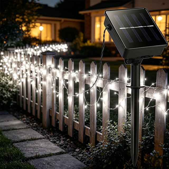 Amzcrzy Guirlandes Lumineuses Solaires Rouges Blanches et Bleues à Couleur Unique Guirlandes Solaires Mixtes DEL pour Décoration de la Fête de l'Indépendance pour Usage Extérieur Déco Maison Déco Maison Déco de Chambre