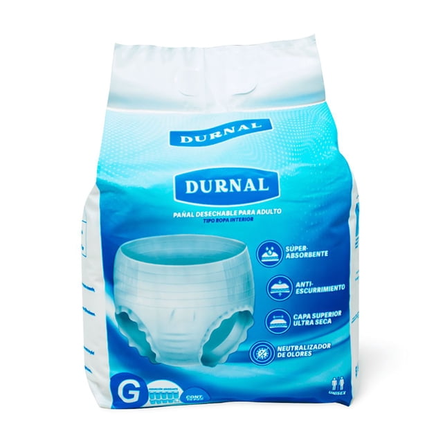Pañales para adulto tipo ropa interior DURNAL Unisex Talla Grande 10 piezas