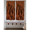thumbnail image 6 of Bedroom Curtains 63 Inches length, Burnt Orange Forest Window Treatment Curtain Drapes, Pine Trees Modern Mysterious Art Rod Pocket Curtain Panels for Living Room Kitchen, 42"x63", 2 Panels, 6 of 7