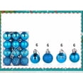 thumbnail image 1 of RBCKVXZ 48 bolas navideñas de 30 mm para decorar el árbol de Navidad, liquidación de adornos navideños, color azul cielo, 1 of 5