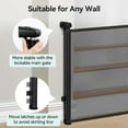 thumbnail image 5 of Retractable Mesh Baby Gate, Safety Gates for Stairs Doorway, 33''Tall Extends to 71''Wide, Black, 5 of 9