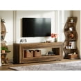 thumbnail image 2 of Tribesigns Brown TV Stand Entertainment Center Fits TV's up to 65 in. with Open Shelving, 2 of 13