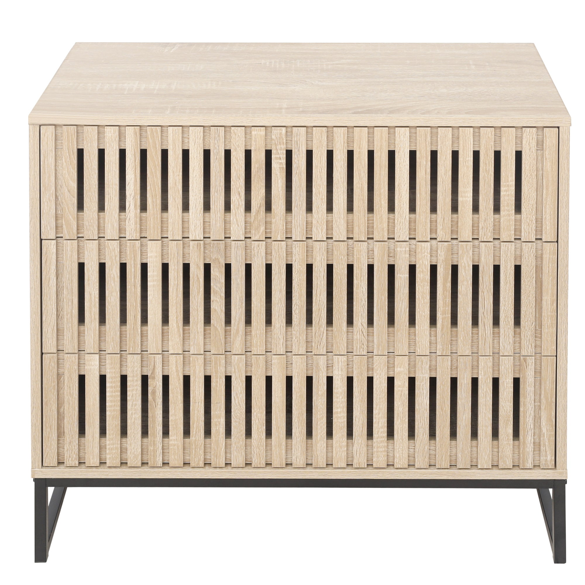 Resenkos Nightstand, Accent Storage Cabinet with 3 Drawer, End Table Suitable for Living Room, Natural Resenkos Nightstand, Accent Storage Cabinet with 3 Drawer, End Table Suitable for Living Room, Natural