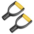 thumbnail image 1 of Unique Bargains Pelle D Poignée 32mm Intérieur Dia PVC pour Creuser Outils de Râtelage Jaune 2Pcs, 1 of 2
