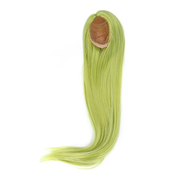 Peluca De Muñeca De Seda, Larga, Recta, Suave, , Fácil De Peinar, Pelo De Muñeca, Verde Aguacate Para Muñecas