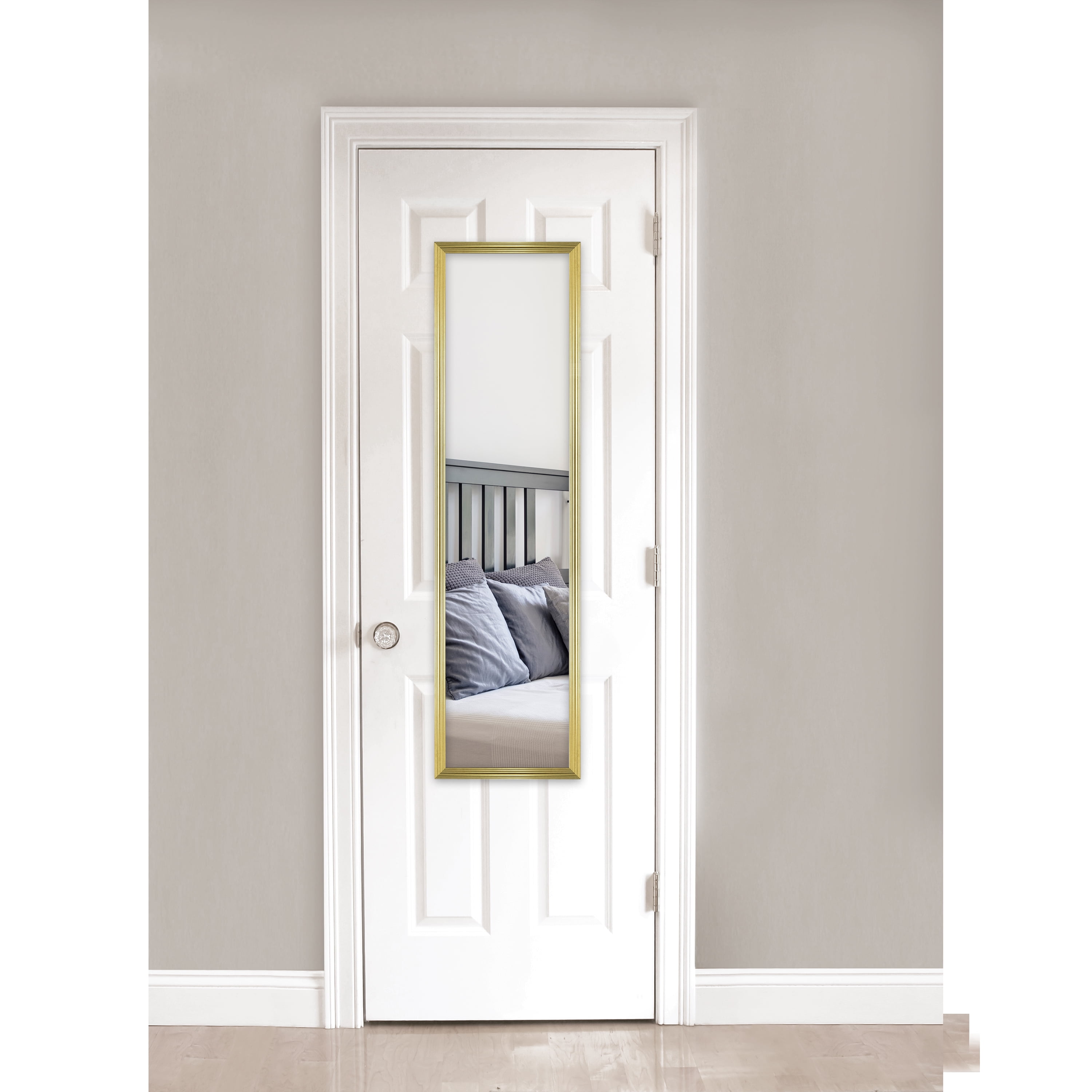 Mainstays 13.38x49.38 Inch Door Mirror, Gold