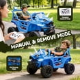 thumbnail image 2 of Xuanlur 12V Dinosaur Ride on Toys, Electric Car for Toddlers 2-4 w/Parent Control, Ride on Car w/Lights, 4-Wheel Suspension, Music, Bluetooth, 2.49-3.11MPH, Simulated Animal Vehicle for Kids (Blue), 2 of 7