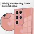 thumbnail image 4 of Compatible with Samsung Galaxy S23 Ultra 5G Case Cute Luxury Love Heart Plating Gold Bumper Upgraded Full Camera Protection Soft TPU Shockproof Anti-Scratch Phone Cover-Pink, 4 of 11