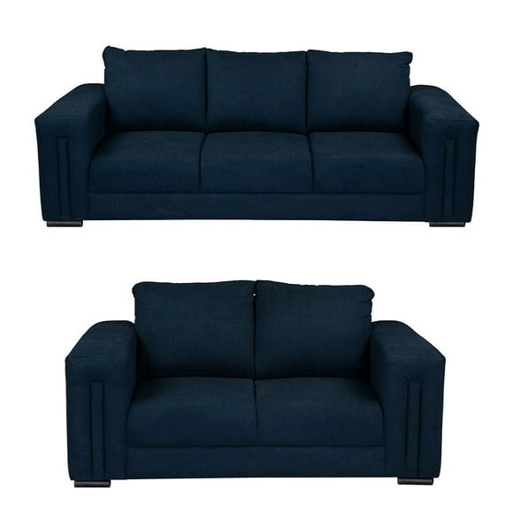 Sala 3-2 TRINITY Taos 2 piezas ( Sofá, Love Seat ) Azul Oscuro