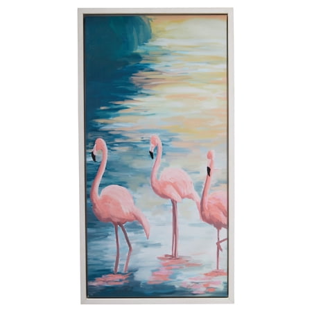 Flamingo Lake White 22″x42″ Frame by Drew Barrymore Flower Home