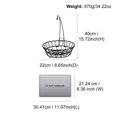 thumbnail image 4 of Yuarrent Cesta de frutas redonda Tazón de frutas multipropósito Soporte de soporte de verduras de hierro con cable Organizador de frutas de encimera con Organizadores de utensilios de cocina Yuarrent HA013135-00, 4 of 6