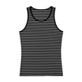 thumbnail image 4 of Mens Striped Tank Top Sleeveless Crew Neck Summer Casual Gym Running T-Shirt Muscle Tee Fathers Gift, 4 of 7