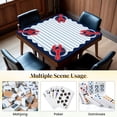 thumbnail image 6 of Mahjong Mat 31.5" x 31.5" Red Lobster Nautical Game Board Blue Striped Non-Slip Noise Reduction Mahjong Tiles Table Cover for Dominoes Poker Card Board and Tile Games, 6 of 6