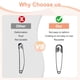 thumbnail image 5 of Uxcell 2-Pack Large Safety Pin, 8.4 In(137mm) Zinc Alloy Heavy Brooch Pin for Sewing ClothesDecorative Safety Pins [Negro], 5 of 7