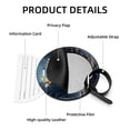 thumbnail image 4 of Christmas Elk Retro 2pcs PU Leather Round Bag Tags with Privacy Cover and Name ID Tag - Suitcase Tags for Travel Luggage, Handbags, Backpacks, School Bags, 4 of 6