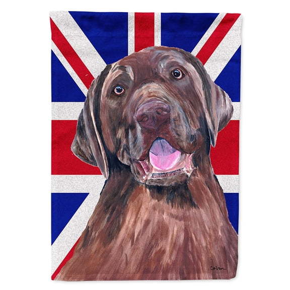 Labrador with English Union Jack British Flag Garden Flag