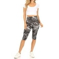 thumbnail image 4 of Women's Casual Workout Comfy Stretch Elastic Waist Burmuda Leggings Short Pant, 4 of 5