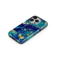 thumbnail image 3 of DesignSkinz Scratch-Resistant Hard Slim Case Compatible with iPhone 16 (Compatible with MagSafe) - Gold Flaked Teal Oil, 3 of 9
