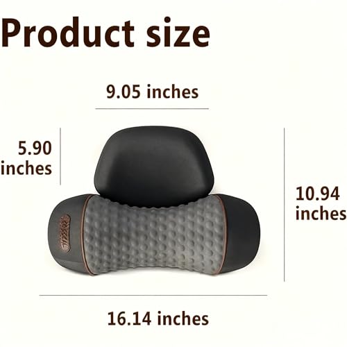 3-in-1 Neck Massager with Heat and Vibration, Black Memory Foam Cervical Pillow, Electric Traction Support for Pain Relief and Sleep Aid(Black,1PC)