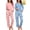 02 Pink Heart/Blue letter Moon, variant on 2 Pack Womens Pajama Sets Soft Long Sleeve Pj Loungewear Sleepwear and Long Pant With Pockets