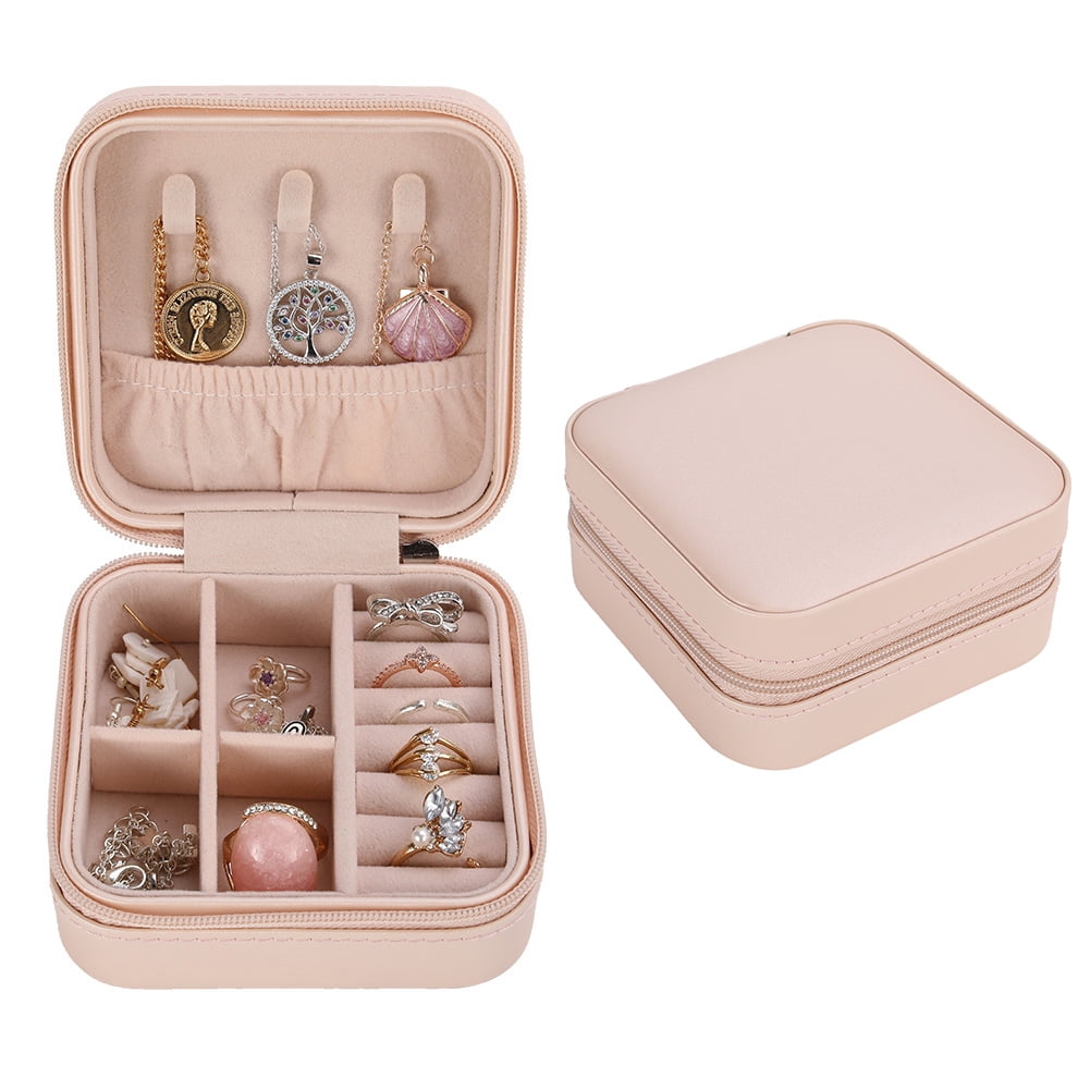 Qweryboo Jewelry Box for Women, Double Layer Soft Travel Jewelry